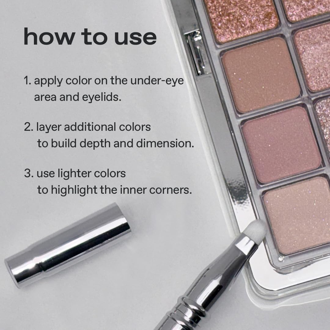 glow anime eyeshadow palette #fullmoon | 12‑color high‑pigment multi‑finish palette | wearable timeless sparkly essentials | blendable matte, shimmer, metallic | smooth long‑wear formula | 0.33 oz