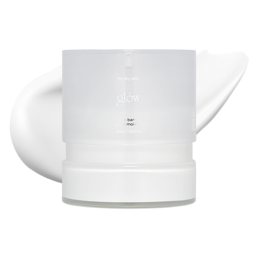 glow aloe barrier support moisturizer,face moisturizer, korean skin care, soothing & hydrating, fortified with ceramide np and niacinamide, enriched with aloe vera leaf water, 1.69 fl oz