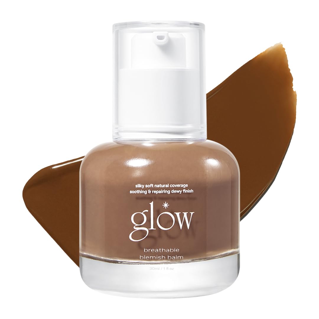 glow breathable blemish balm #one, medium-coverage bb cream & tinted moisturizer, skincare-like finish with green tea leaf water infusion, healthy radiant non-comedogenic, 1 fl oz