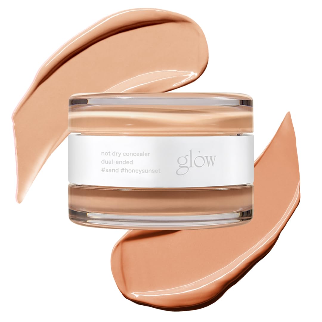 glow not dry concealer #light #rosysalmon, covers under-eye circles & blemishes, full-coverage, dual-color&use, melt-in texture, 0.4 oz