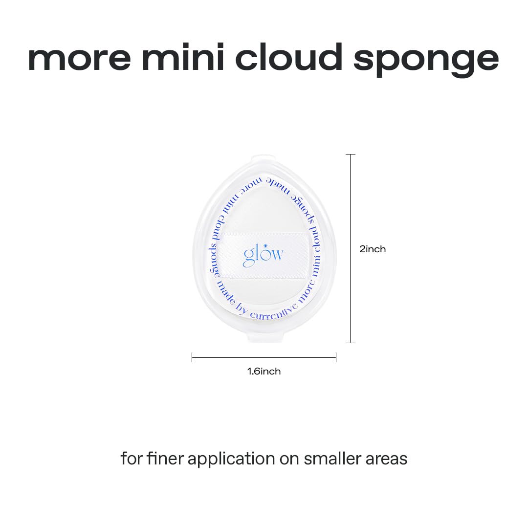 glow cloud sponge 3EA | featuring skin-friendly rubycell | puff-shaped sponge that effortlessly simplifies makeup application, perfect makeup sponge for quick and even application, 0.13 lbs