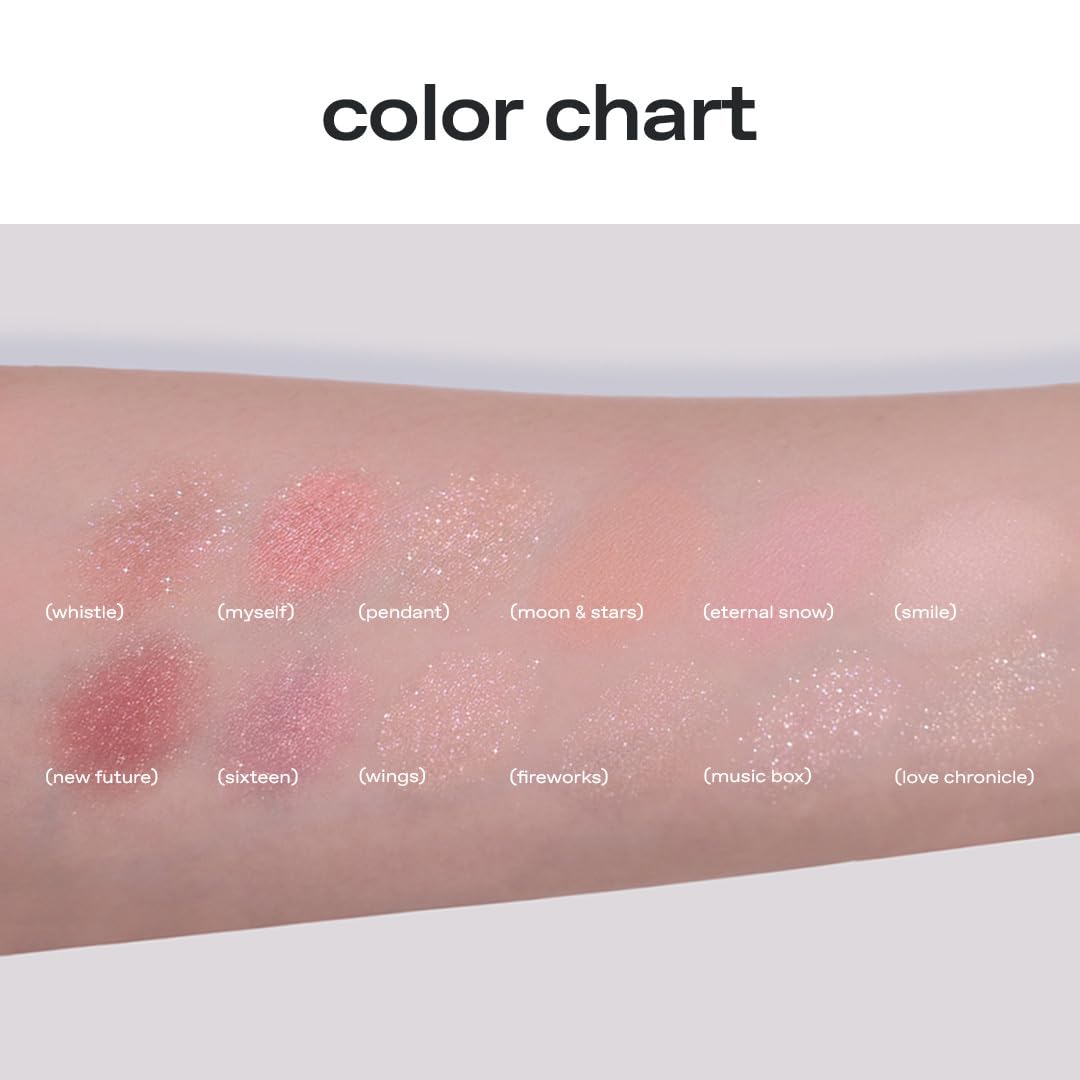 glow anime eyeshadow palette #fullmoon | 12‑color high‑pigment multi‑finish palette | wearable timeless sparkly essentials | blendable matte, shimmer, metallic | smooth long‑wear formula | 0.33 oz