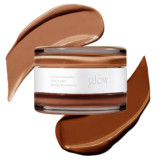 glow not dry concealer #light #rosysalmon, covers under-eye circles & blemishes, full-coverage, dual-color&use, melt-in texture, 0.4 oz