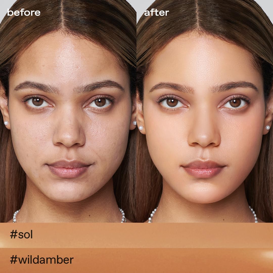 glow not dry concealer #light #rosysalmon, covers under-eye circles & blemishes, full-coverage, dual-color&use, melt-in texture, 0.4 oz