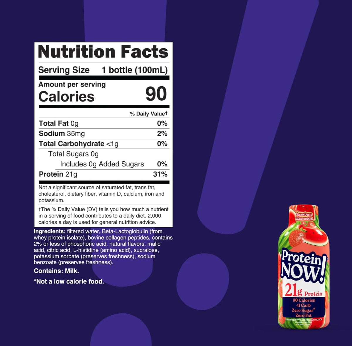 Protein Now Liquid 3 oz. Protein Shot By NutraBio– 21g Protein, 0 Carbs, 0 Fat, GLP-1 Support, Ready-to-Drink, No Refrigeration, Whey & Collagen Protein for Hair, Skin & Nails, On-the-Go Nutrition- Orange Mango