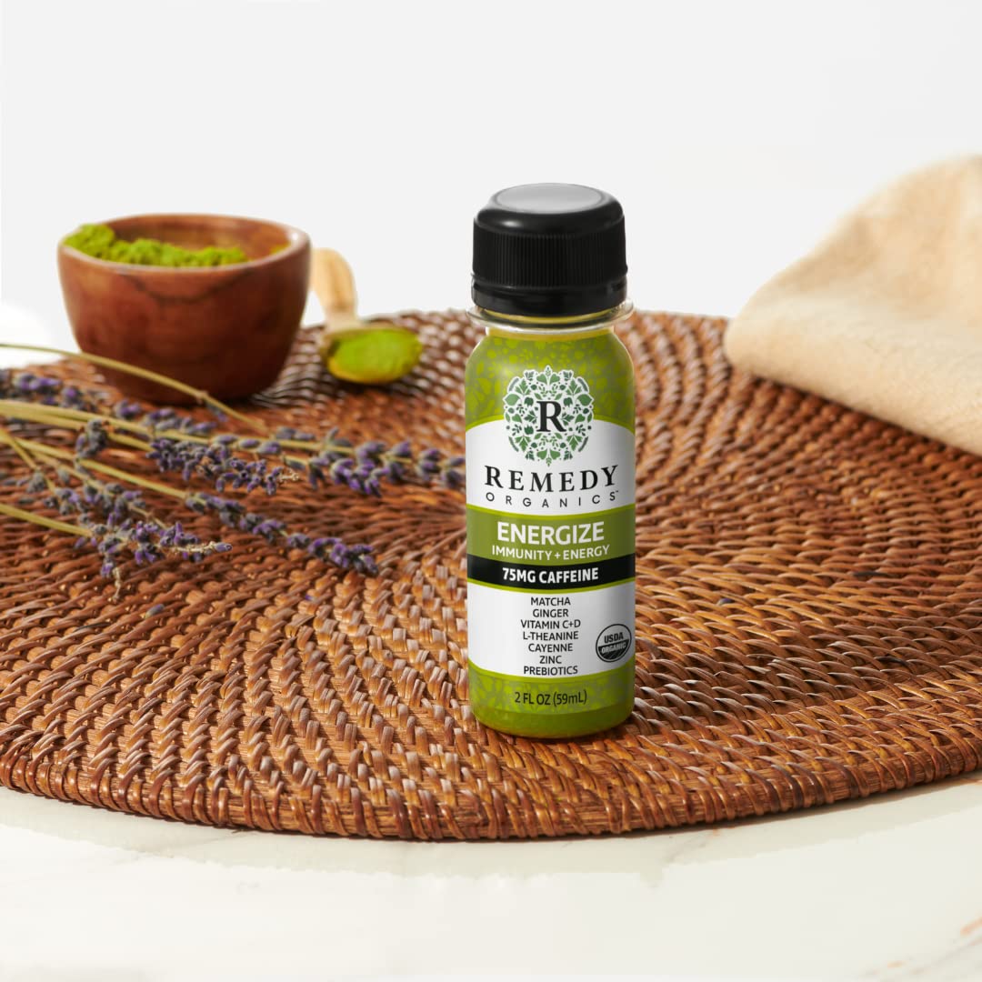 Remedy Organics Immunity Plus Shot, Protect Me | Boost Energy, Brain Function, Detoxification, and Metabolism | Brain Juice | Certified-Organic Ingredients