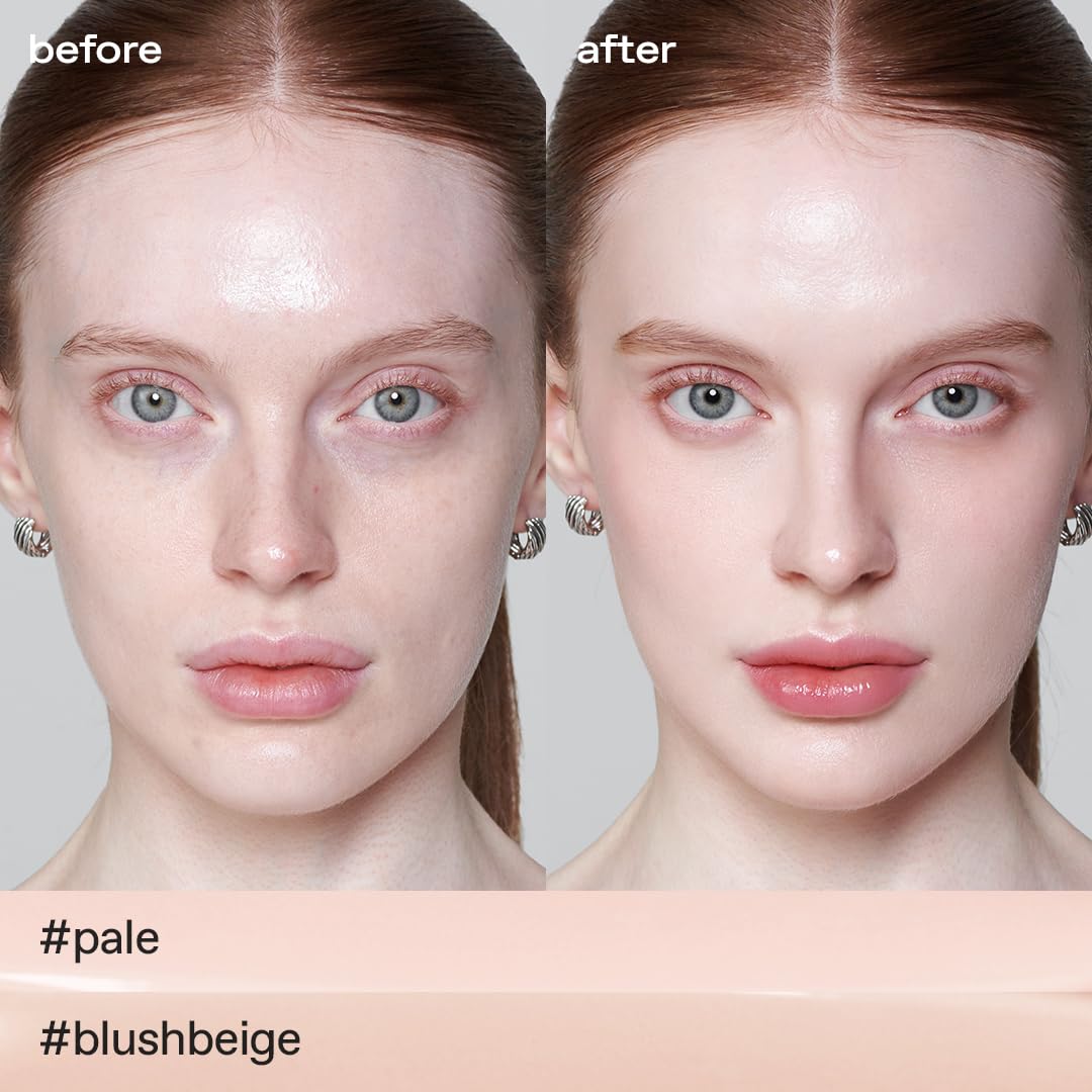 glow not dry concealer #light #rosysalmon, covers under-eye circles & blemishes, full-coverage, dual-color&use, melt-in texture, 0.4 oz