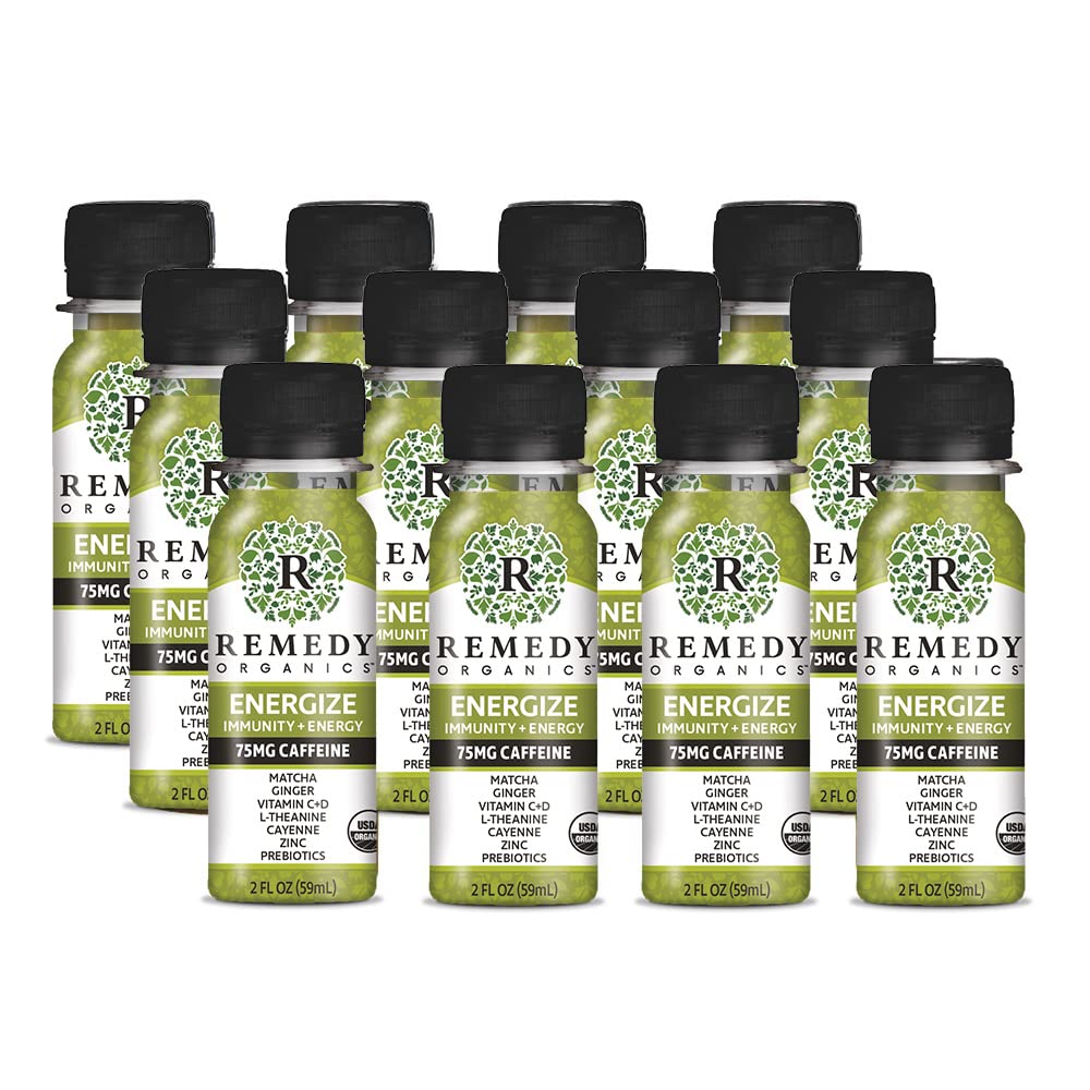 Remedy Organics Immunity Plus Shot, Protect Me | Boost Energy, Brain Function, Detoxification, and Metabolism | Brain Juice | Certified-Organic Ingredients