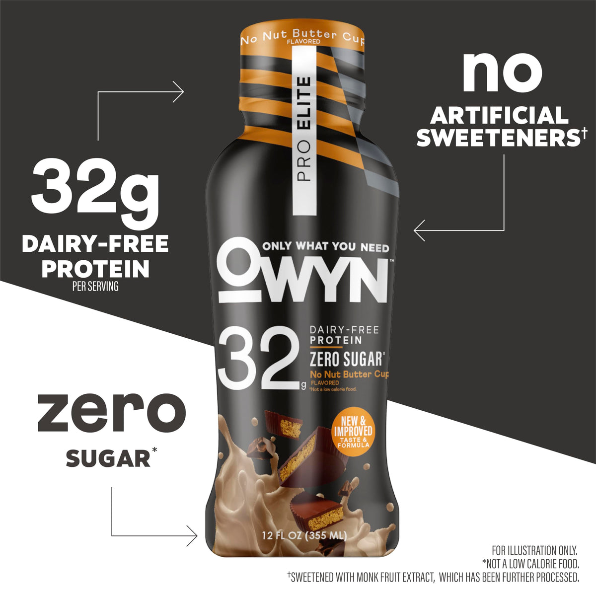 OWYN Only What You Need 32g Chocolate Flavored Protein Shake, 12 Ct