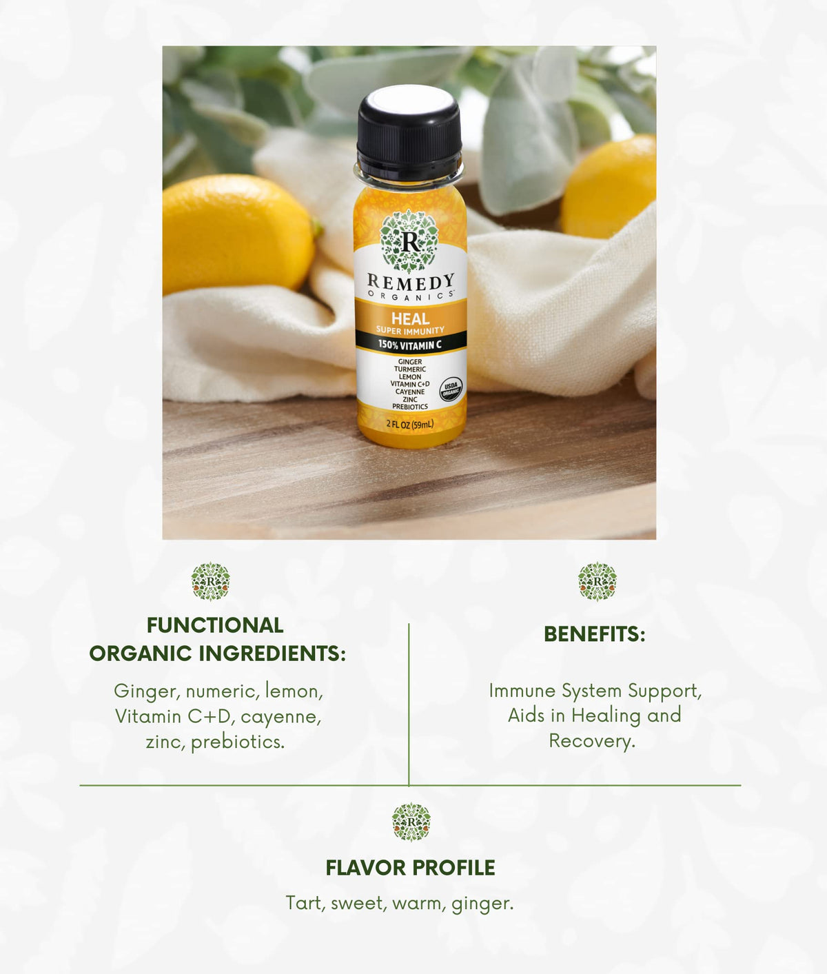 Remedy Organics Immunity Plus Shot, Protect Me | Boost Energy, Brain Function, Detoxification, and Metabolism | Brain Juice | Certified-Organic Ingredients