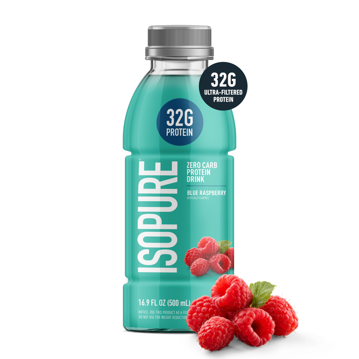 Isopure Zero Carb Clear Protein Drink, Green Tea 12 Count