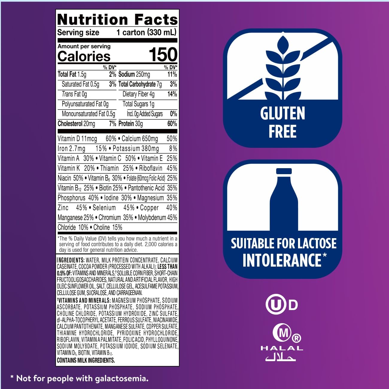 Ensure Max Protein Creamy Peach Nutrition Shake | 30g Protein, 1g Sugar, 4g Fiber Blend | 12 Pack