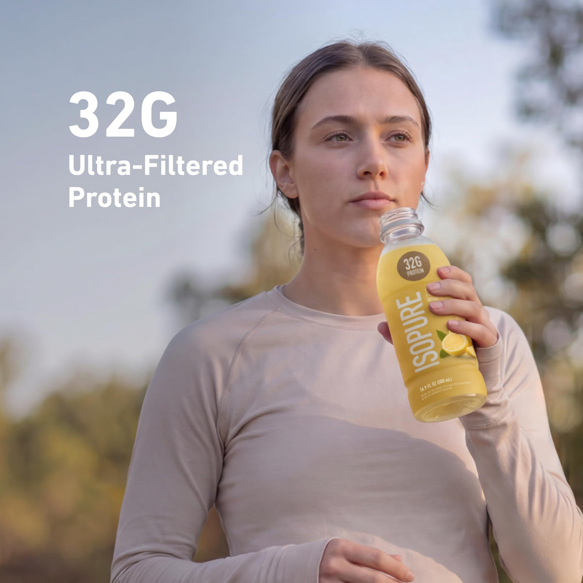 Isopure Zero Carb Clear Protein Drink, Green Tea 12 Count