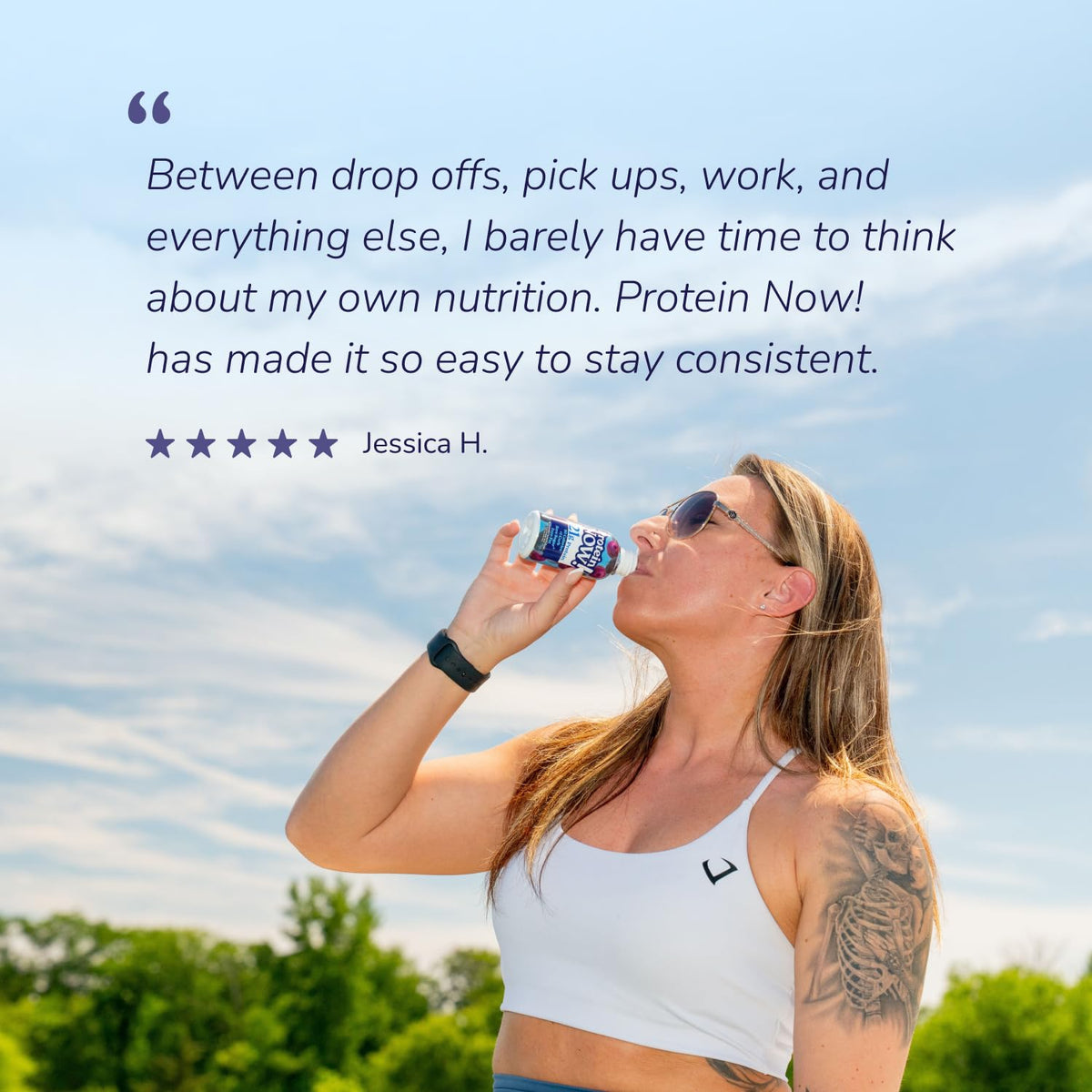 Protein Now Liquid 3 oz. Protein Shot By NutraBio– 21g Protein, 0 Carbs, 0 Fat, GLP-1 Support, Ready-to-Drink, No Refrigeration, Whey & Collagen Protein for Hair, Skin & Nails, On-the-Go Nutrition- Orange Mango