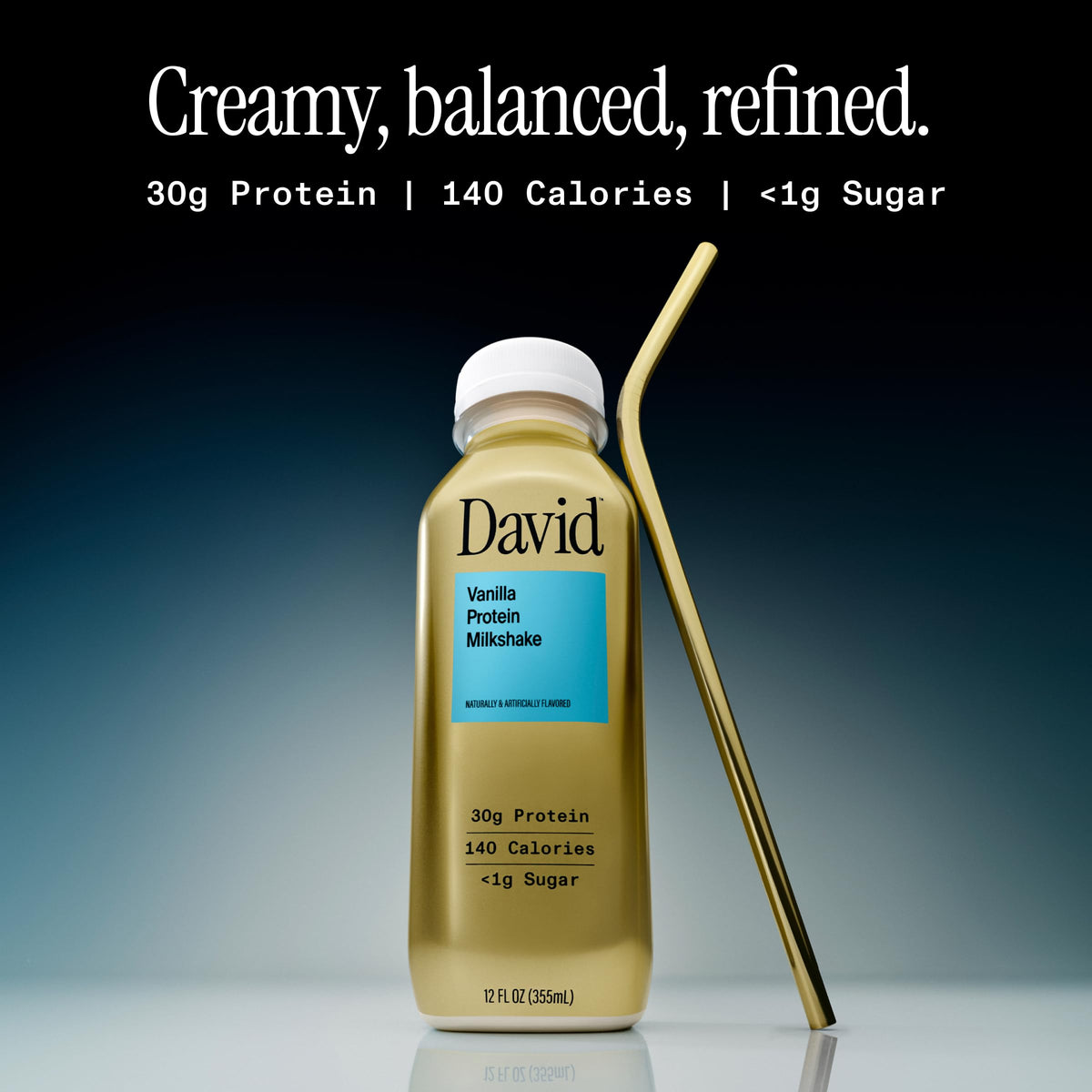 David Chocolate Protein Shake, 30g Protein, Ready to Drink, 12 fl oz, 12 Ct
