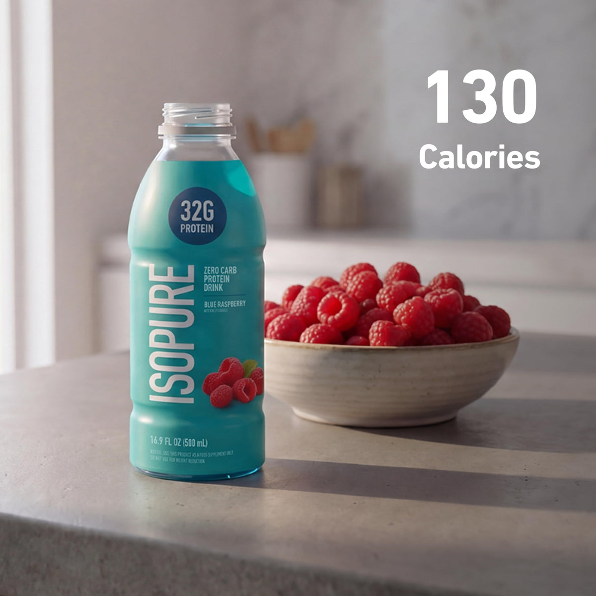 Isopure Zero Carb Clear Protein Drink, Green Tea 12 Count