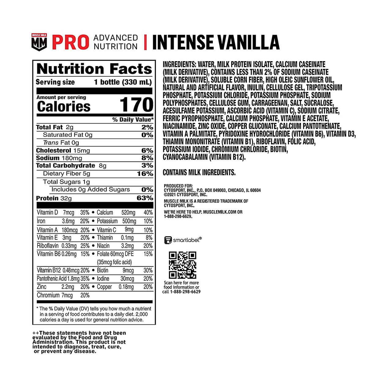Muscle Milk Pro Series Protein Shake, Knockout Chocolate, 32g Protein, 11.16 Fl Oz (Pack of 12)