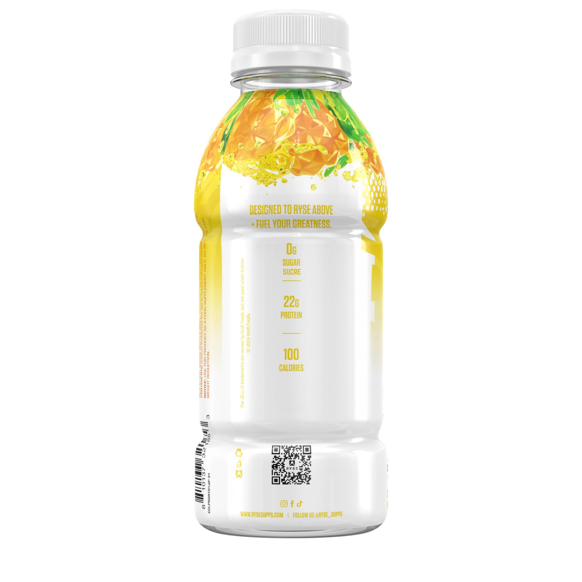 RYSE Clear Protein Drink - Kool-Aid Tropical Punch - 100 Calories, 22g Whey Isolate Protein Shake, Sugar-Free, 0g Fat & Lactose-Free - Refreshing Ready-to-Drink Beverage - 16.9 fl oz Bottles (12-Pack)