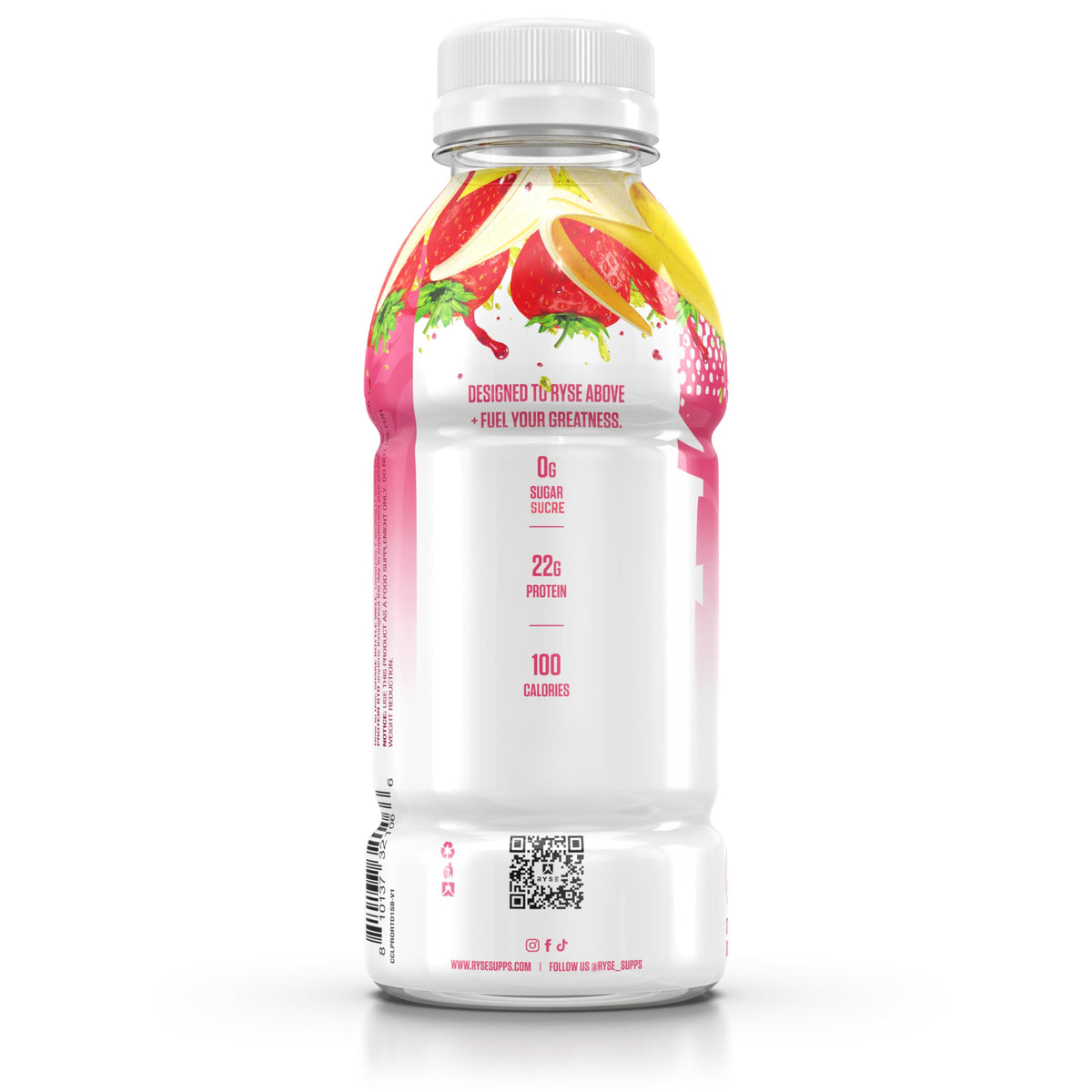 RYSE Clear Protein Drink - Kool-Aid Tropical Punch - 100 Calories, 22g Whey Isolate Protein Shake, Sugar-Free, 0g Fat & Lactose-Free - Refreshing Ready-to-Drink Beverage - 16.9 fl oz Bottles (12-Pack)