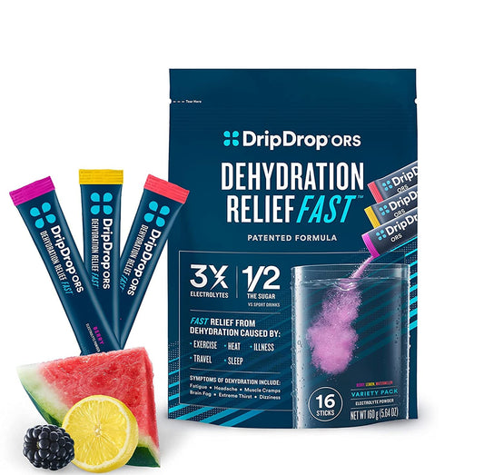 DripDrop Hydration Bold Variety Pack, Electrolyte Packets, 32 Count