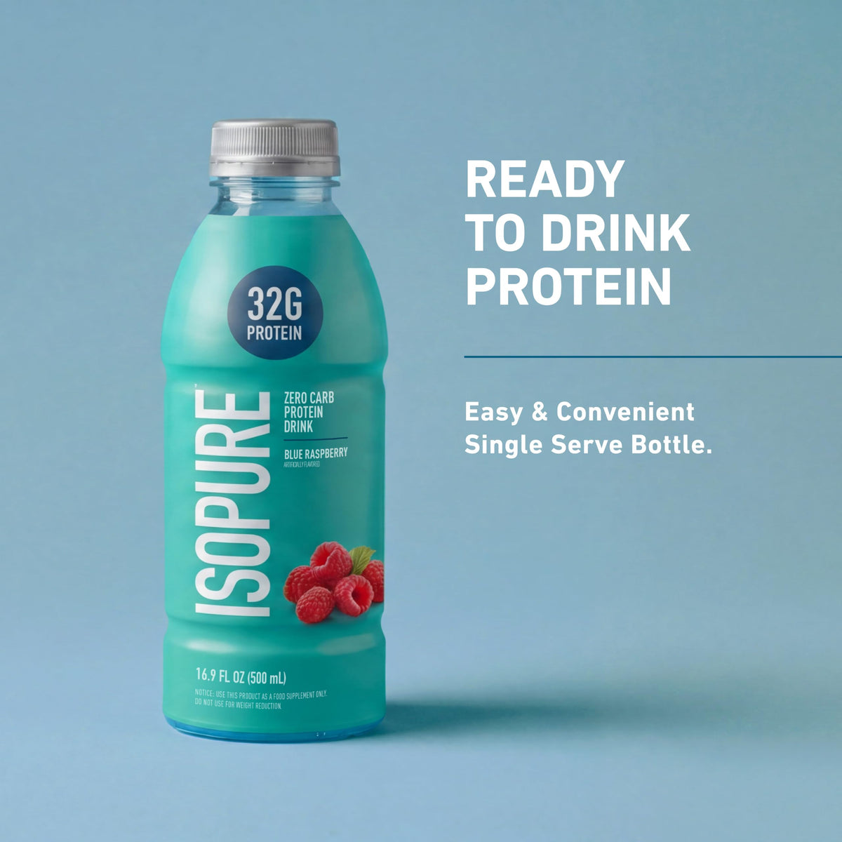 Isopure Zero Carb Clear Protein Drink, Green Tea 12 Count