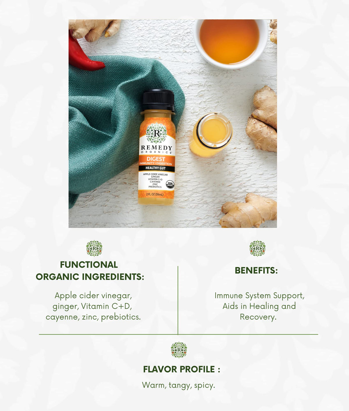 Remedy Organics Immunity Plus Shot, Protect Me | Boost Energy, Brain Function, Detoxification, and Metabolism | Brain Juice | Certified-Organic Ingredients