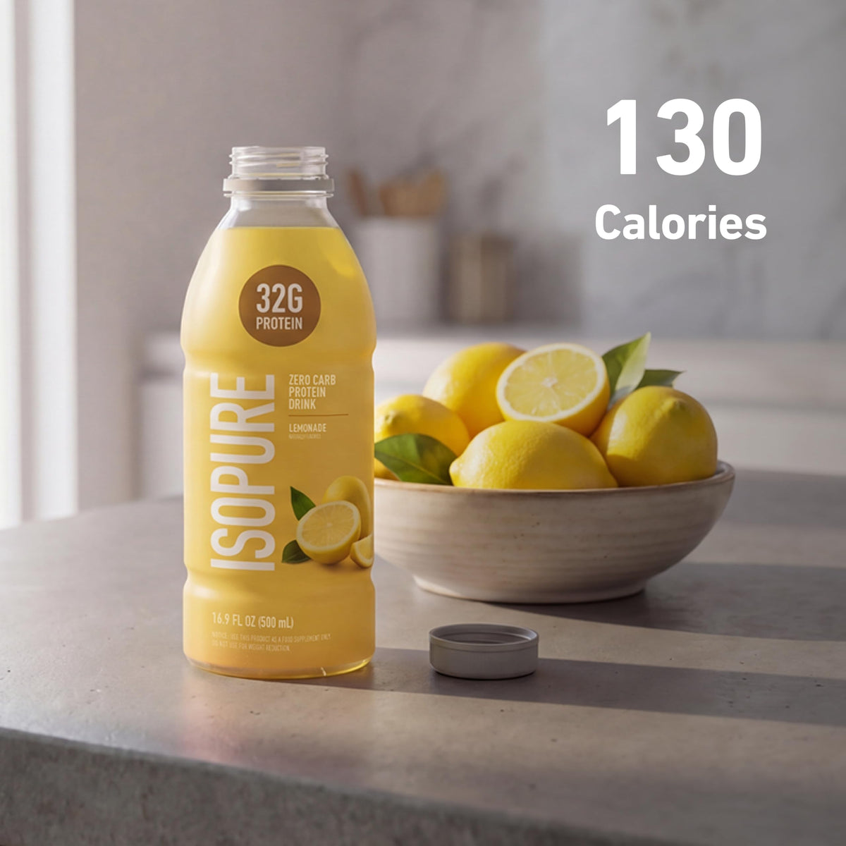 Isopure Zero Carb Clear Protein Drink, Green Tea 12 Count