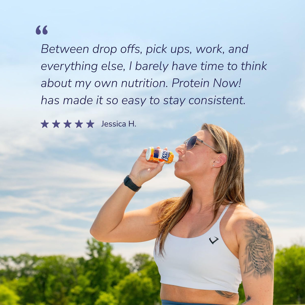 Protein Now Liquid 3 oz. Protein Shot By NutraBio– 21g Protein, 0 Carbs, 0 Fat, GLP-1 Support, Ready-to-Drink, No Refrigeration, Whey & Collagen Protein for Hair, Skin & Nails, On-the-Go Nutrition- Orange Mango