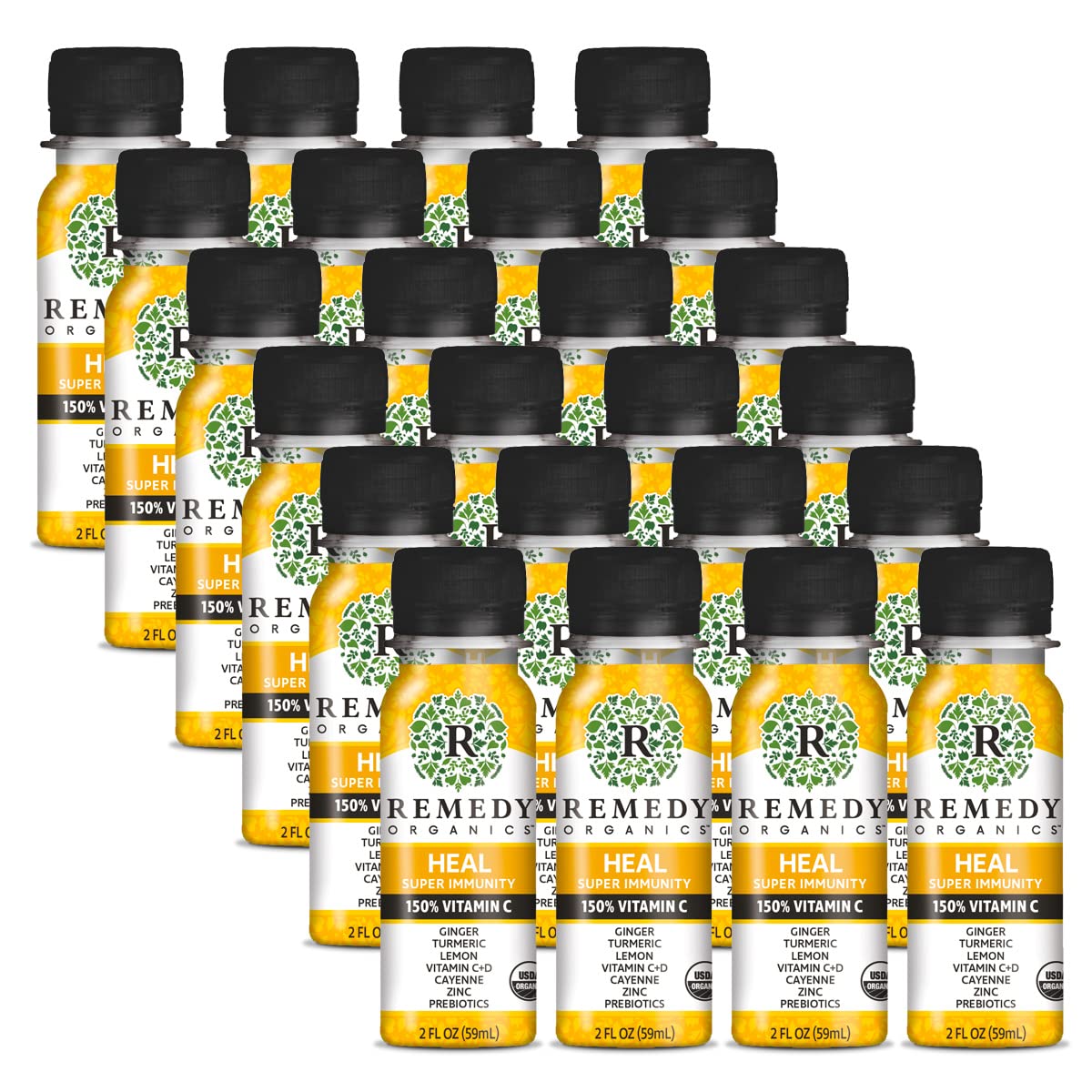 Remedy Organics Immunity Plus Shot, Protect Me | Boost Energy, Brain Function, Detoxification, and Metabolism | Brain Juice | Certified-Organic Ingredients