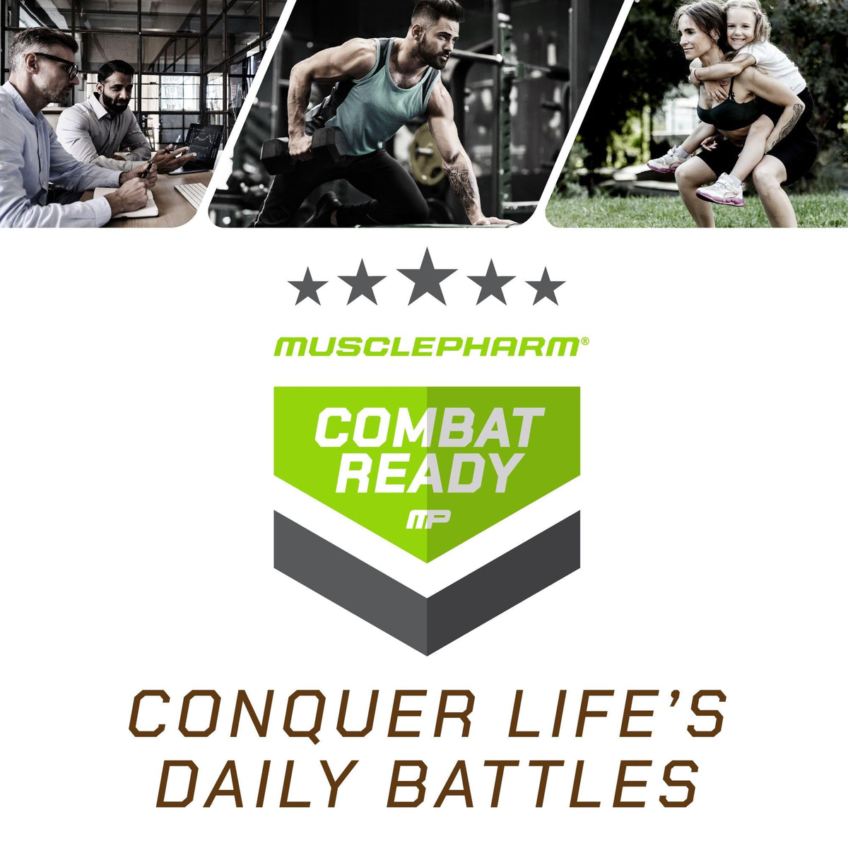 MusclePharm Combat Ready Protein Shake | Vanilla Ice Cream - 12 Pack