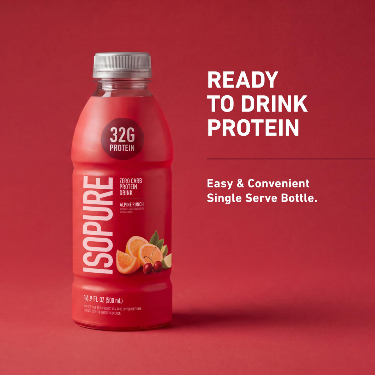 Isopure Zero Carb Clear Protein Drink, Green Tea 12 Count