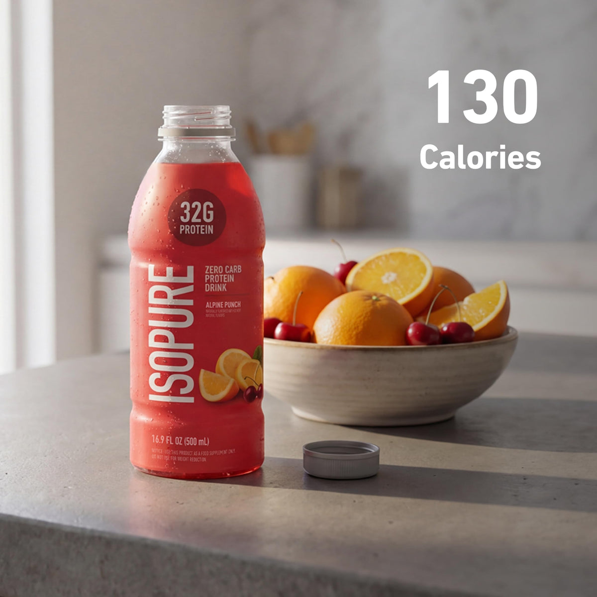 Isopure Zero Carb Clear Protein Drink, Green Tea 12 Count