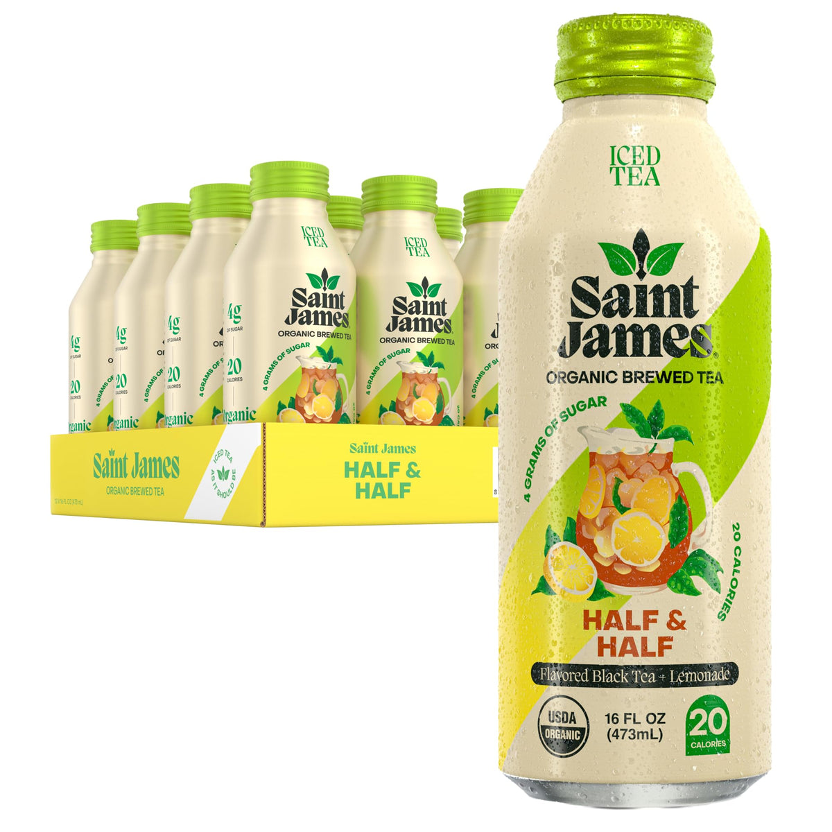 Saint James Iced Tea - Organic Tea, Party Variety Pack, 12 Pack