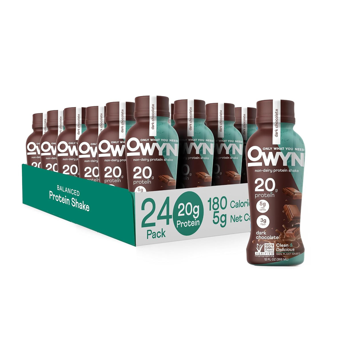 OWYN Only What You Need Dark Chocolate Flavored 20g Protein Shake, 12 Ct