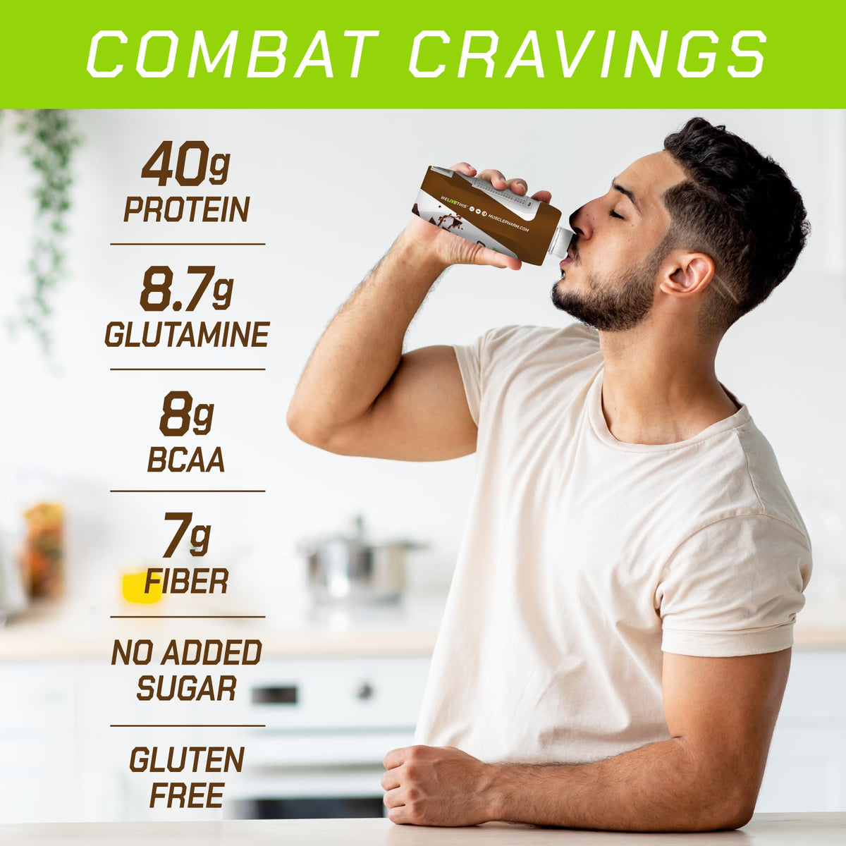 MusclePharm Combat Ready Protein Shake | Vanilla Ice Cream - 12 Pack
