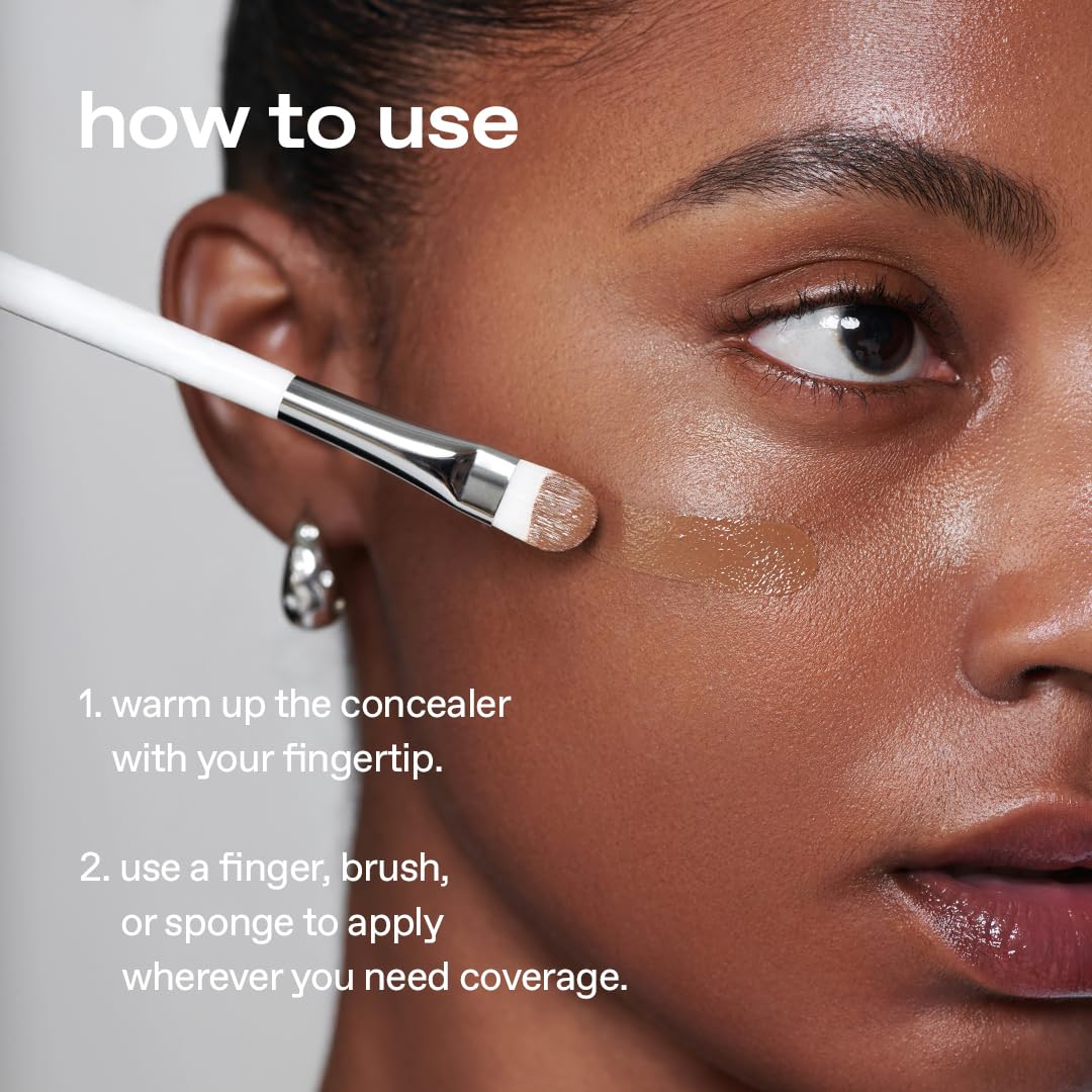 glow not dry concealer #light #rosysalmon, covers under-eye circles & blemishes, full-coverage, dual-color&use, melt-in texture, 0.4 oz