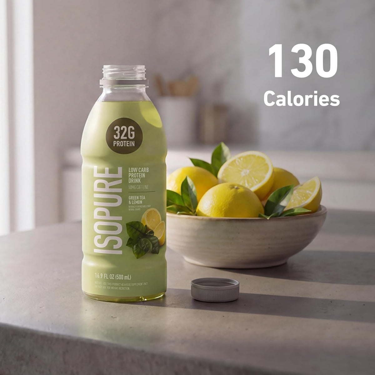 Isopure Zero Carb Clear Protein Drink, Green Tea 12 Count