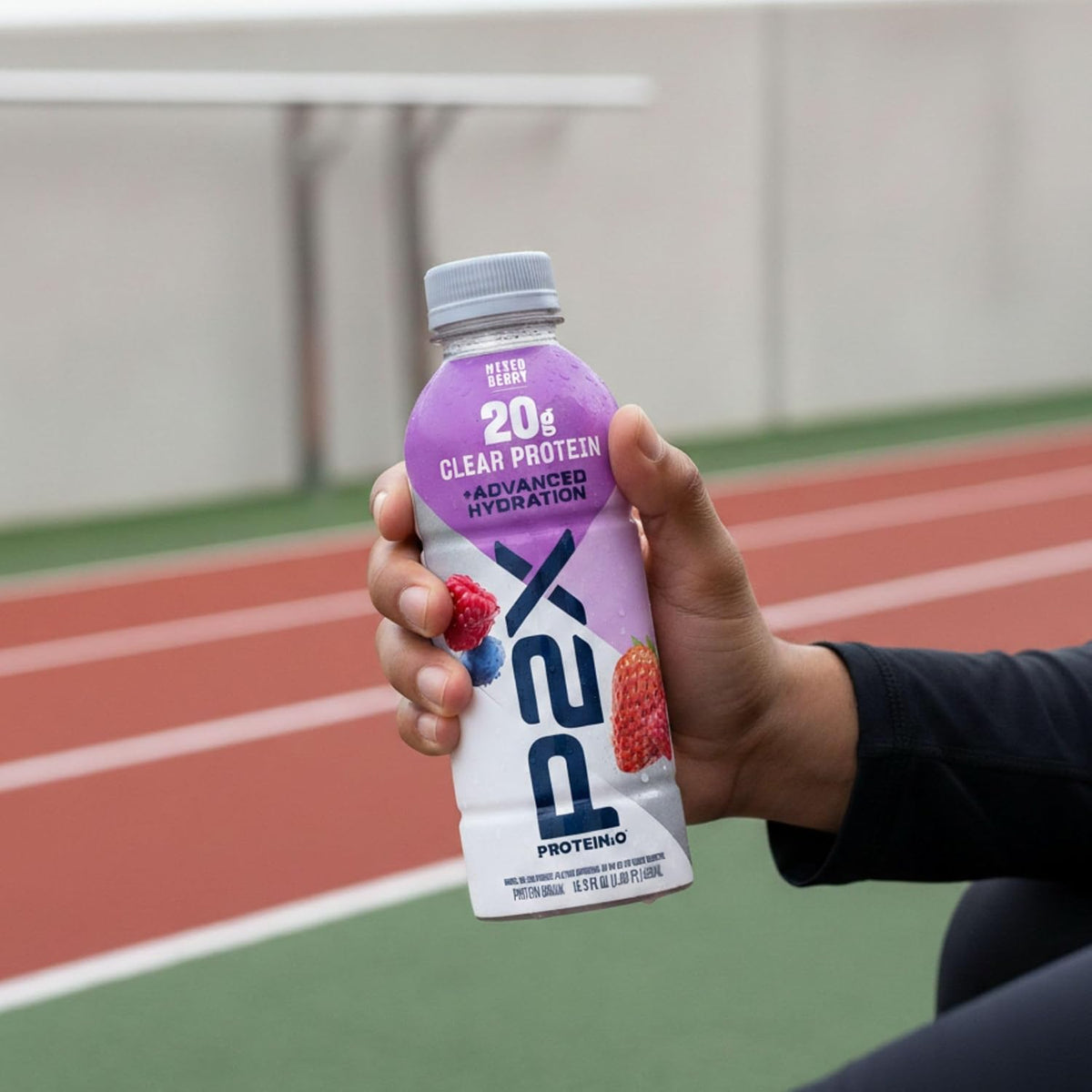 Protein2o P2X Advanced Hydration 20g Clear Protein Drink, 720mg of Electrolytes, 0g of Sugar - Post-Workout Recovery - 16.9 Fl Oz - 12 Count Mixed Berry