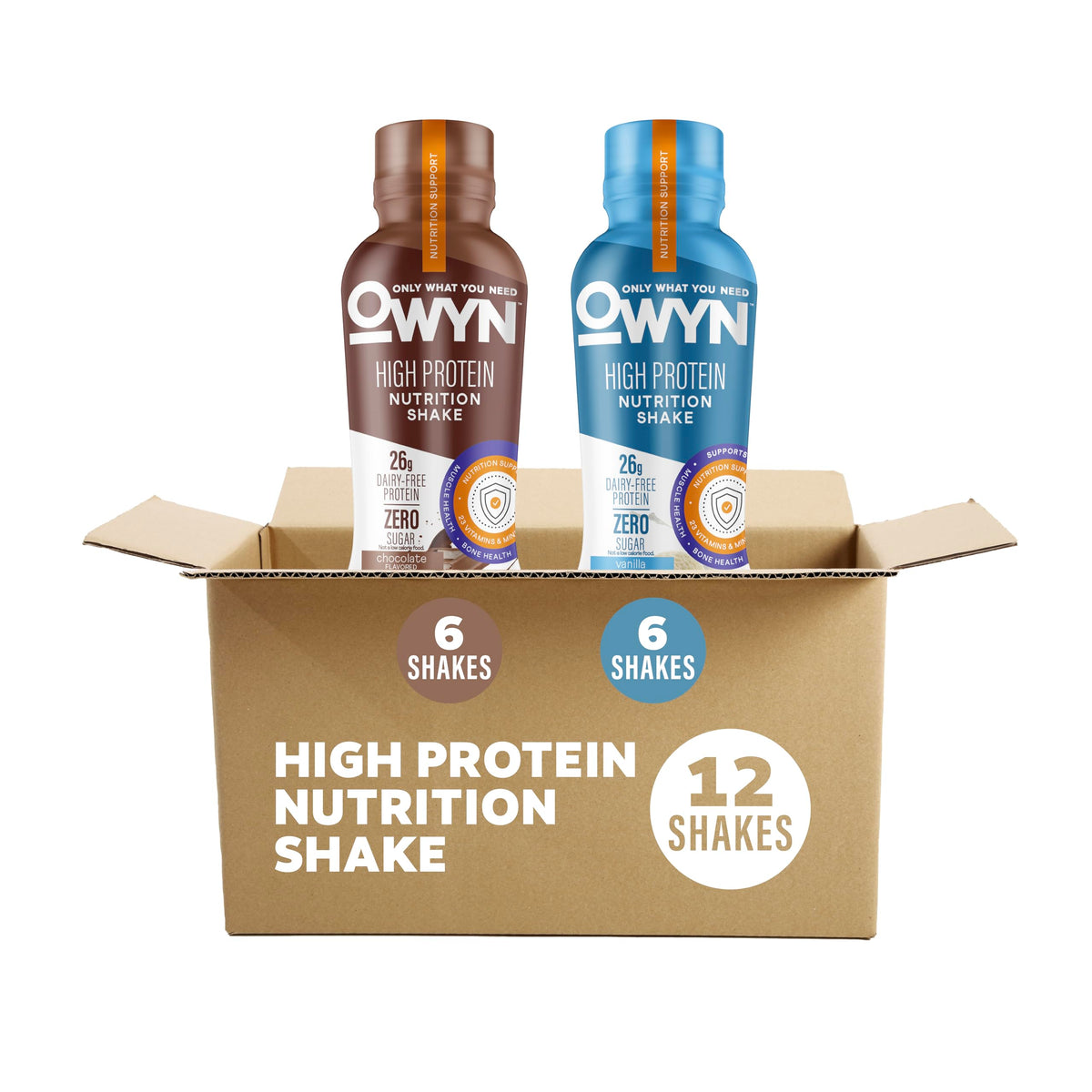 OWYN Only What You Need 26g High Protein Shake, Variety Pack, 12 Ct