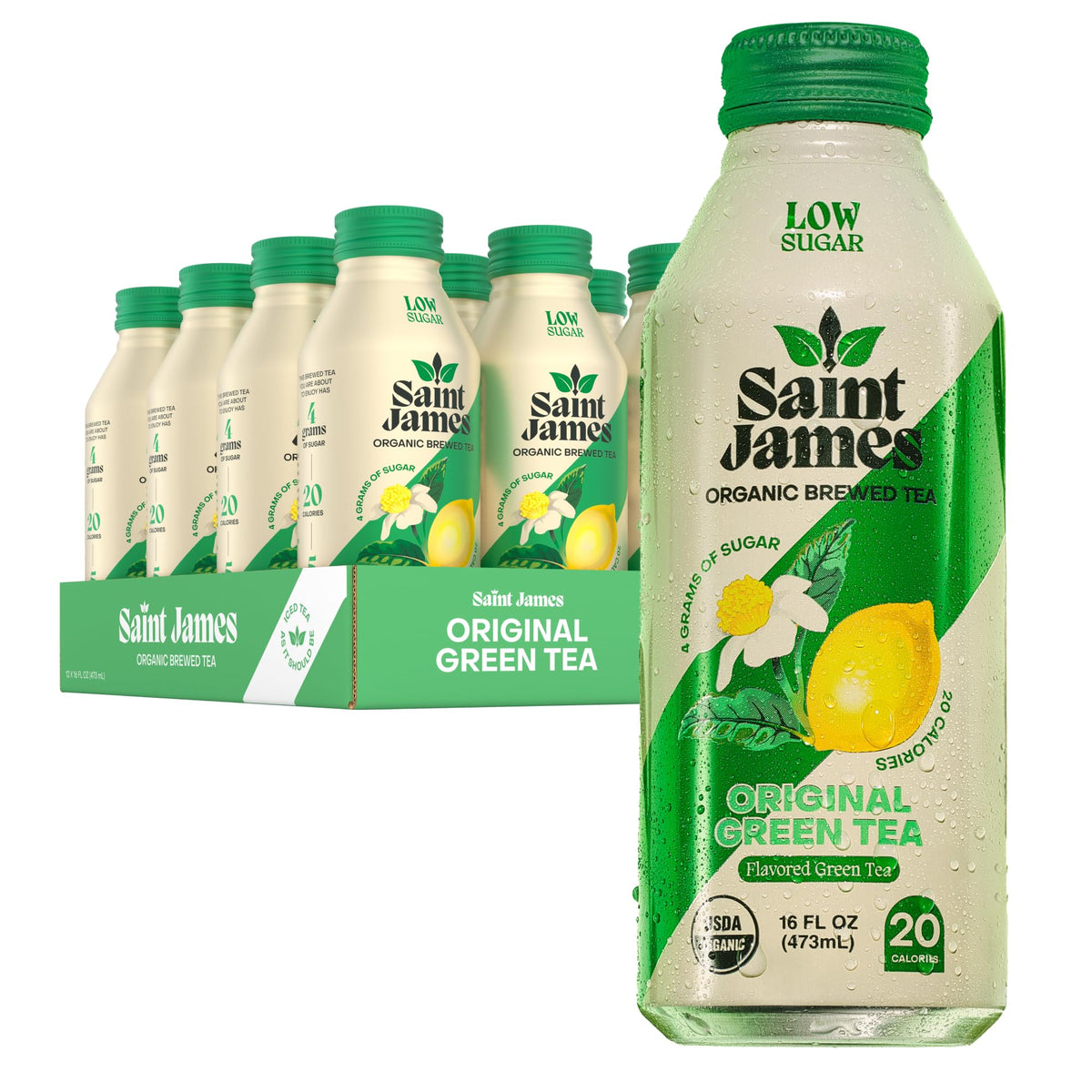 Saint James Iced Tea - Organic Tea, Party Variety Pack, 12 Pack