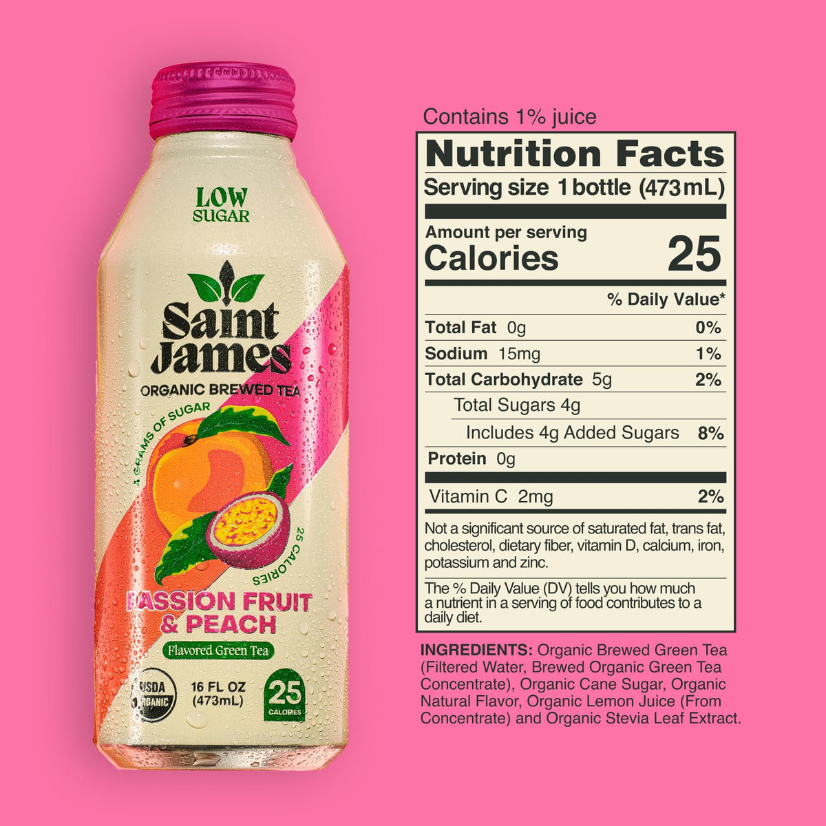 Saint James Iced Tea - Organic Tea, Party Variety Pack, 12 Pack