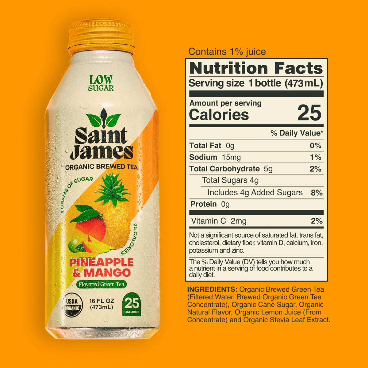 Saint James Iced Tea - Organic Tea, Party Variety Pack, 12 Pack