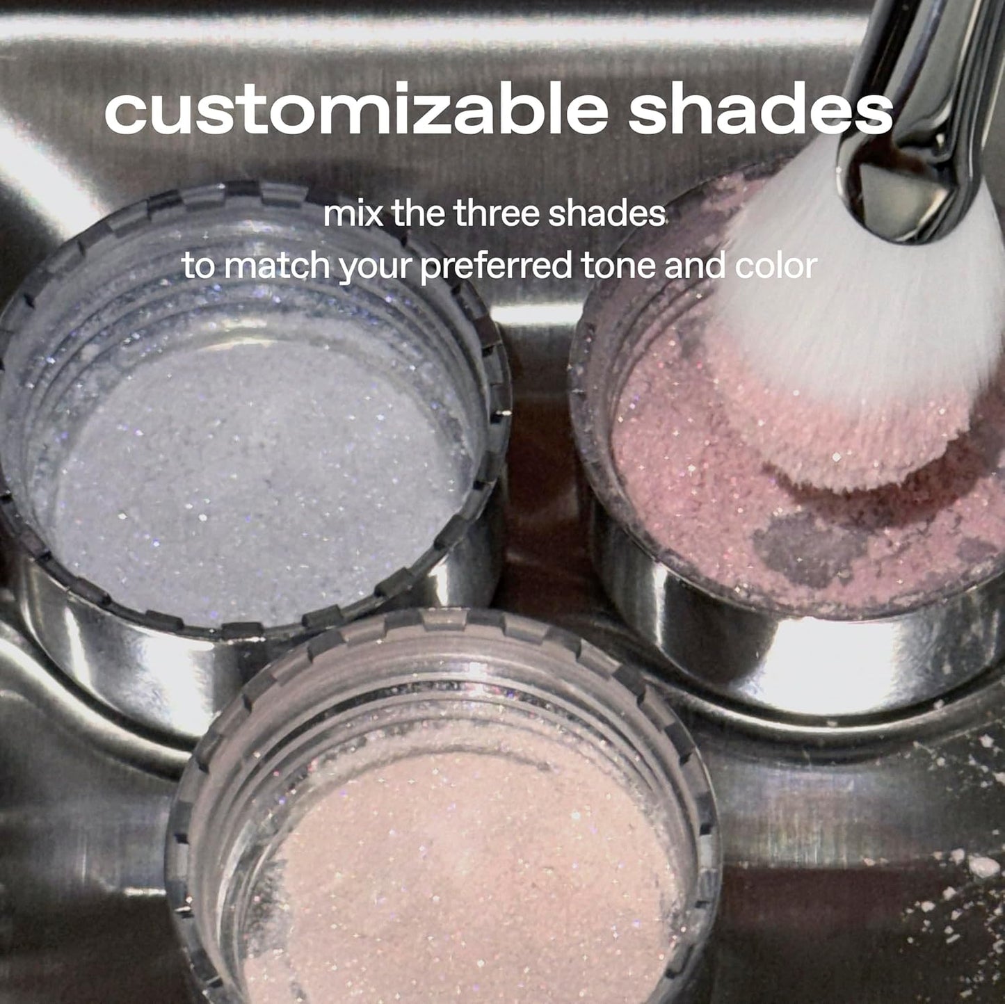 glow seasoning highlighter | luminous loose-powder highlighter | ultra-fine particles for pore-blurring smooth skin | precision seasoning jar for controlled application | 0.11 fl oz × 3 ea