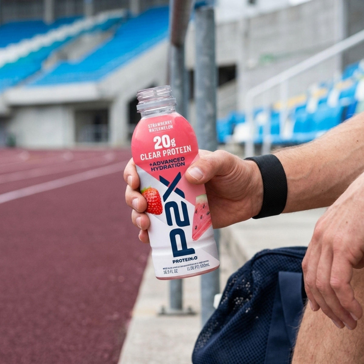 Protein2o P2X Advanced Hydration 20g Clear Protein Drink, 720mg of Electrolytes, 0g of Sugar - Post-Workout Recovery - 16.9 Fl Oz - 12 Count Mixed Berry