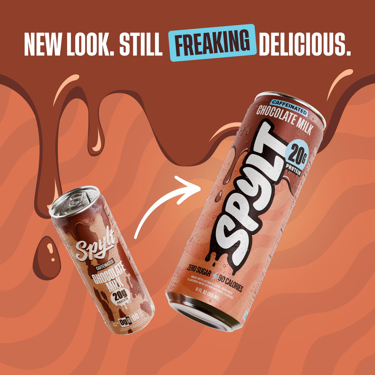 Spylt High Protein Cookies & Cream Milk with 60mg Caffeine & 20g Protein - 90 Calories, Ready to Drink, Sugar Free, Lactose Free Milk, Perfect for Workout Recovery & Afternoon Pick Me Up - 12 Count - Packaging May Vary
