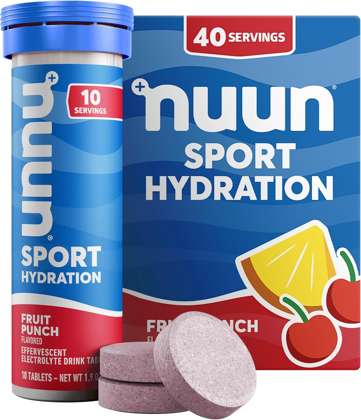 Nuun Sport Electrolyte Tablets with Magnesium, Calcium, Potassium, Chloride & Sodium, Gluten Free & Vegan, Mixed Flavors, 6 Pack (60 Servings Total)