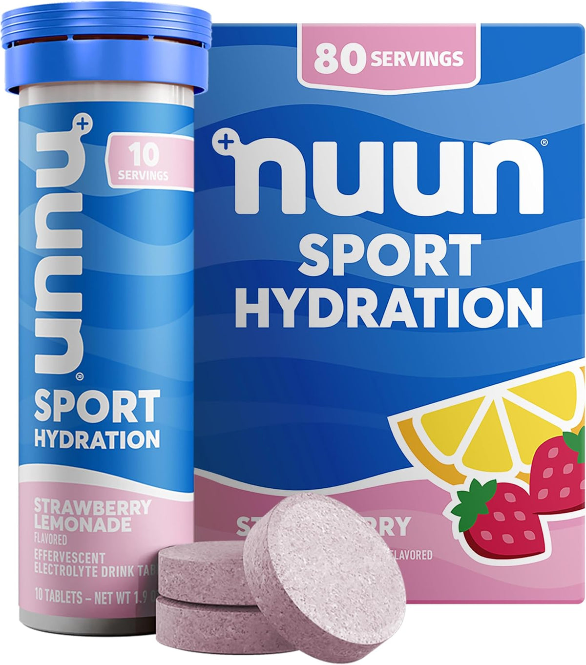 Nuun Sport Electrolyte Tablets with Magnesium, Calcium, Potassium, Chloride & Sodium, Gluten Free & Vegan, Mixed Flavors, 6 Pack (60 Servings Total)