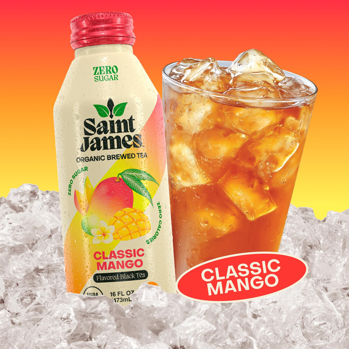 Saint James Iced Tea - Organic Tea, Party Variety Pack, 12 Pack