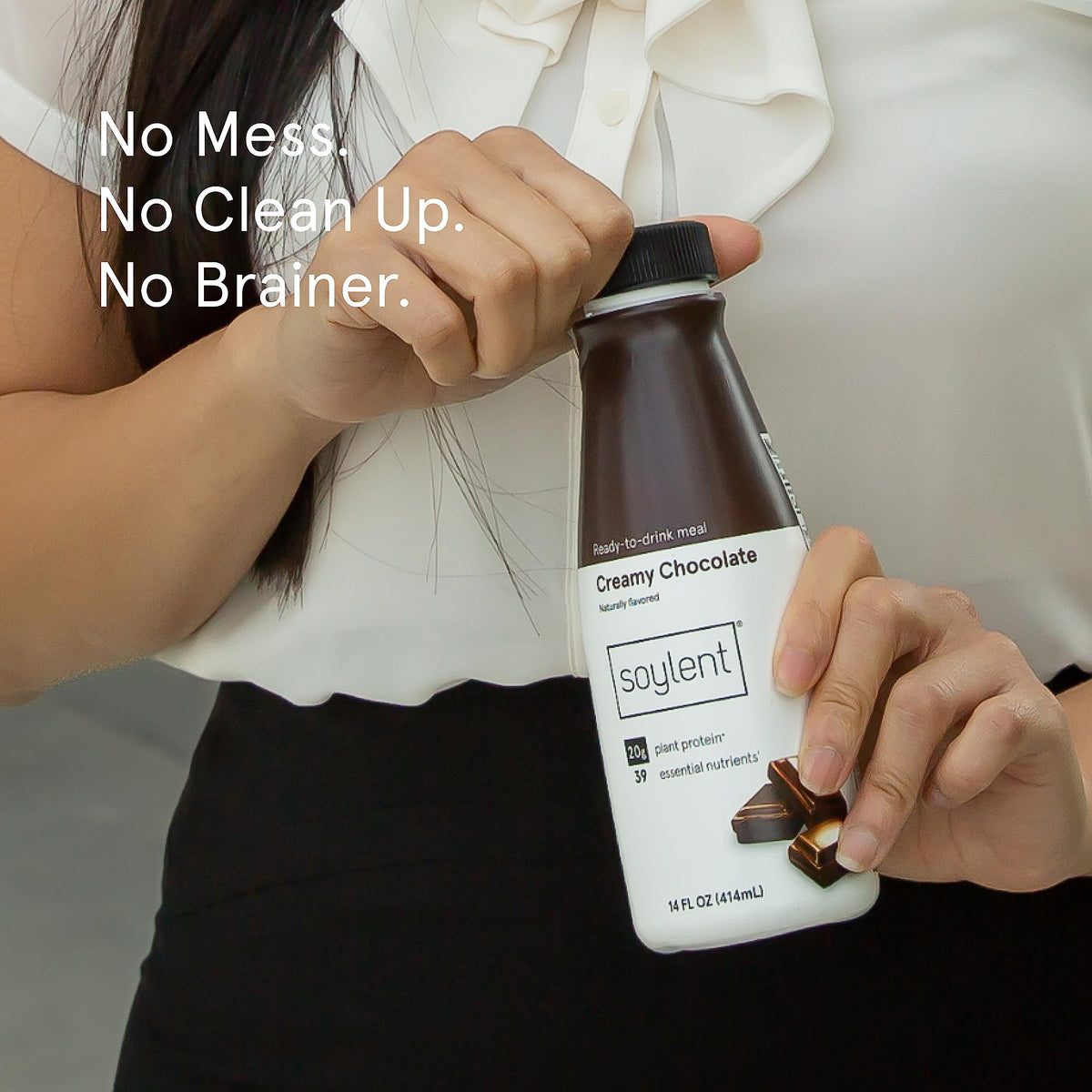 Soylent Original Meal Replacement Shake, Ready-to-Drink Plant Based Protein Drink, Contains 20g Complete Vegan Protein and 1g Sugar, 14oz, 12 Pack