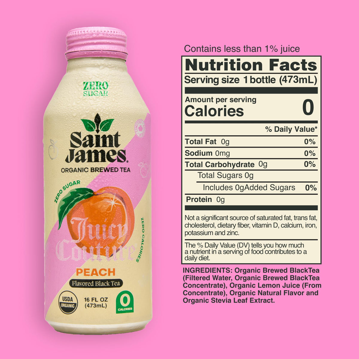 Saint James Iced Tea - Organic Tea, Party Variety Pack, 12 Pack